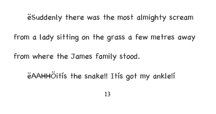 Example text using Chalkboard with missing or substituted characters