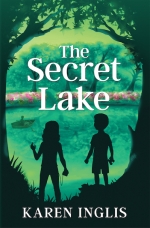 image of children looking across a lake - the book cover of The Secret Lake